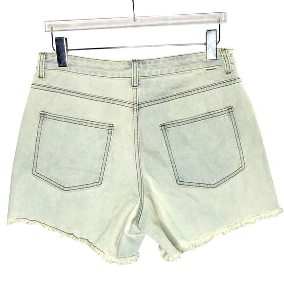 Billabong How Bout That Shorts 31 Light Blue Distressed Cut Off Raw Hem - Picture 2 of 11